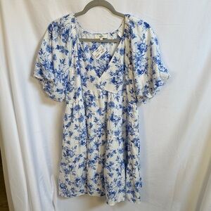 *NWT* Entro Blue and White Floral Dress